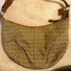 Coach signature hobo bag